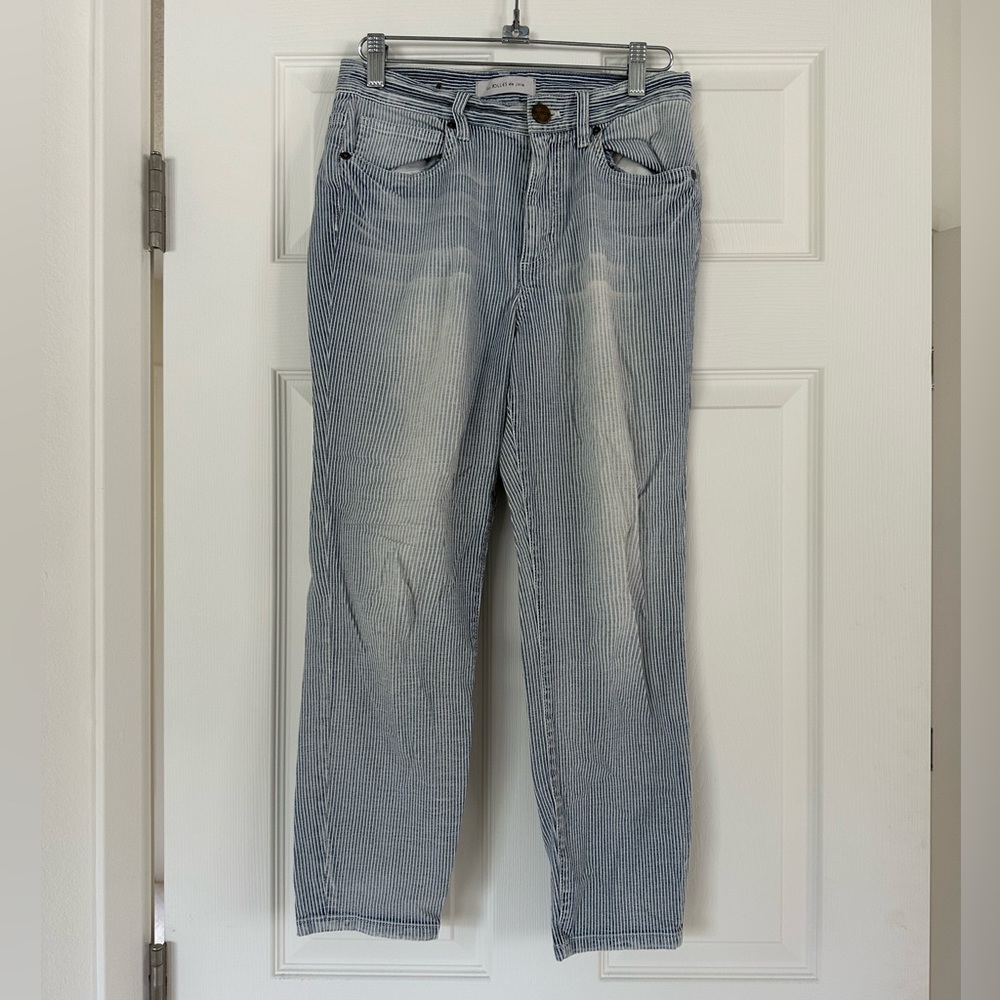 Les Folles de Joie Striped Stretch Denim